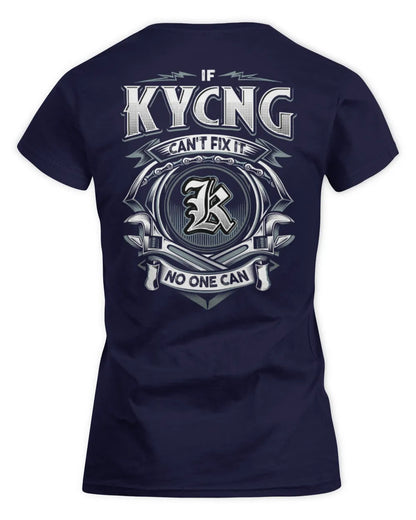 KYCNG AP81-K4-626 - Personalized Ahmed Quote Apparel “If Ahmed Can't Fix It, No One Can” - Women's Standard T-Shirt - Navy