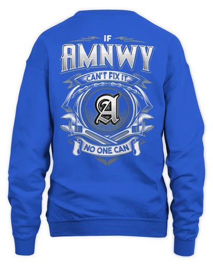 AMNWY AP81-K4-626 - Personalized Ahmed Quote Apparel “If Ahmed Can't Fix It, No One Can” - Unisex Sweatshirt - Royal