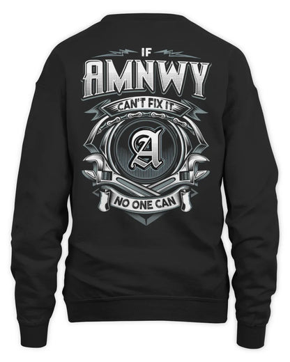 AMNWY AP81-K4-626 - Personalized Ahmed Quote Apparel “If Ahmed Can't Fix It, No One Can” - Unisex Sweatshirt - Black