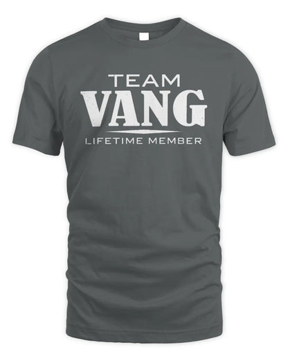 VANG BL62-K4-128 - Personalized “Team NAME Lifetime Member” - Unisex Standard T-Shirt - Charcoal