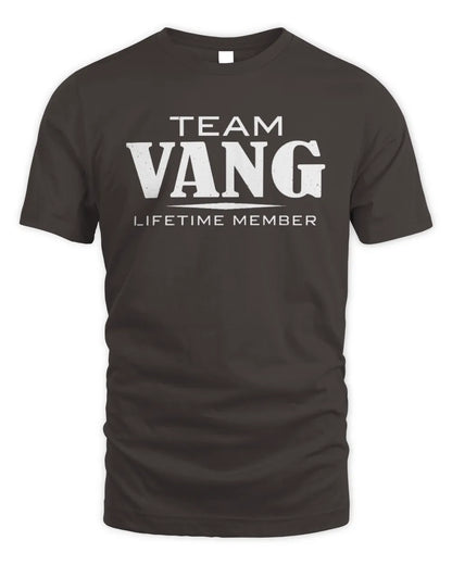 VANG BL62-K4-128 - Personalized “Team NAME Lifetime Member” - Unisex Standard T-Shirt - Dark Chocolate
