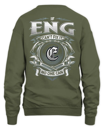 ENG AP81-K4-626 - Personalized Ahmed Quote Apparel “If Ahmed Can't Fix It, No One Can” - Unisex Sweatshirt - Military Green