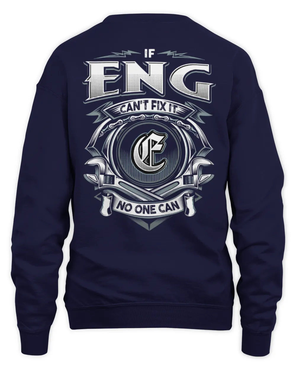 ENG AP81-K4-626 - Personalized Ahmed Quote Apparel “If Ahmed Can't Fix It, No One Can” - Unisex Sweatshirt - Navy