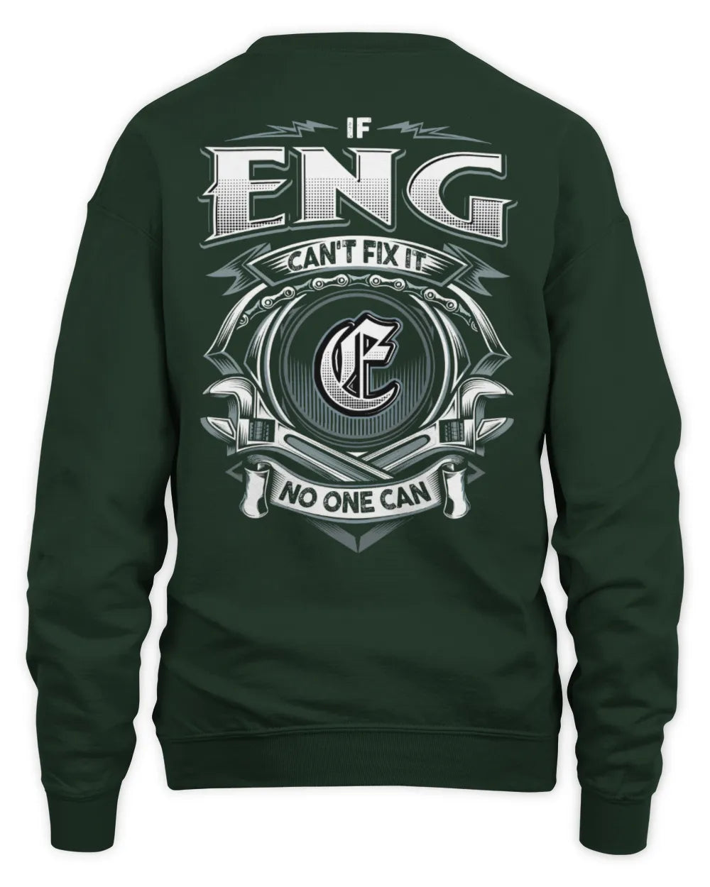 ENG AP81-K4-626 - Personalized Ahmed Quote Apparel “If Ahmed Can't Fix It, No One Can” - Unisex Sweatshirt - Forest Green