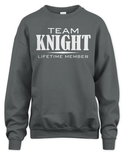 KNIGHT BL62-K4-128 - Personalized “Team NAME Lifetime Member” - Unisex Sweatshirt - Charcoal