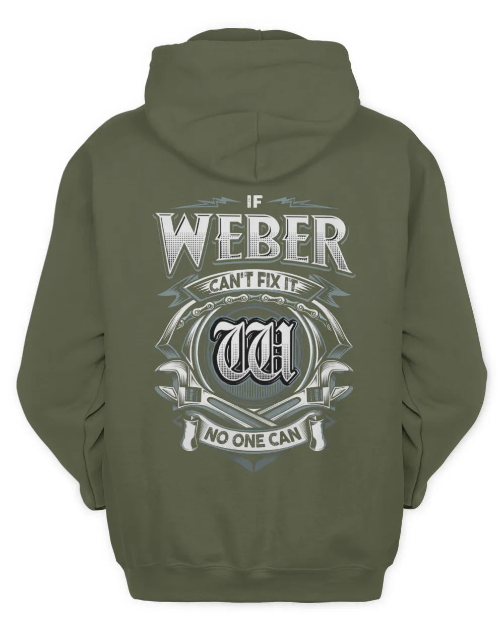 WEBER AP81-K4-626 - Personalized Ahmed Quote Apparel “If Ahmed Can't Fix It, No One Can” - Unisex Hoodie - Military Green