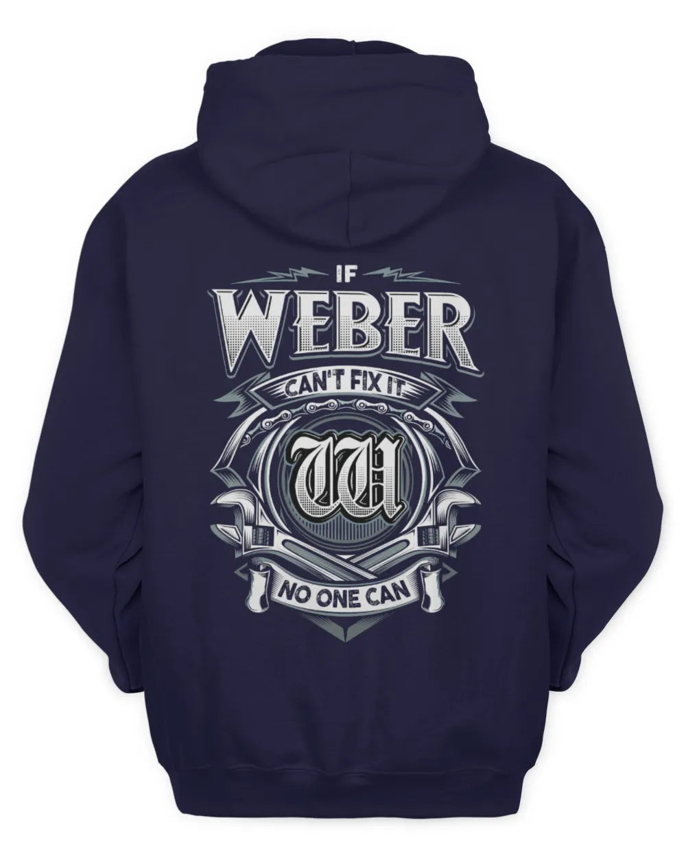 WEBER AP81-K4-626 - Personalized Ahmed Quote Apparel “If Ahmed Can't Fix It, No One Can” - Unisex Hoodie - Navy