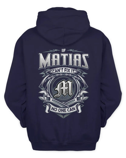 MATIAS AP81-K4-626 - Personalized Ahmed Quote Apparel “If Ahmed Can't Fix It, No One Can” - Unisex Hoodie - Navy