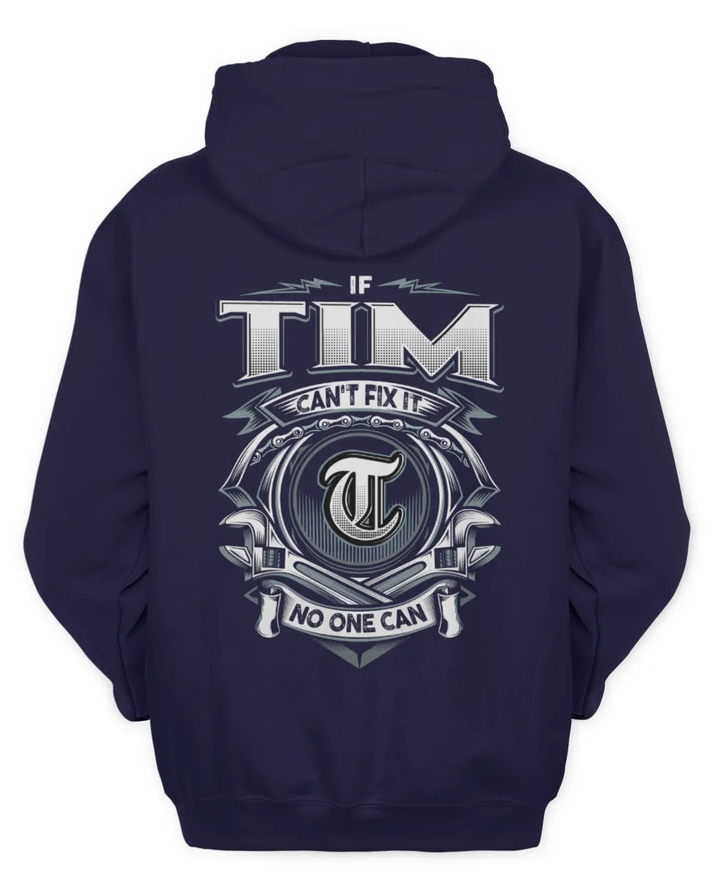 TIM AP81-K4-626 - Personalized Ahmed Quote Apparel “If Ahmed Can't Fix It, No One Can” - Unisex Hoodie - Navy