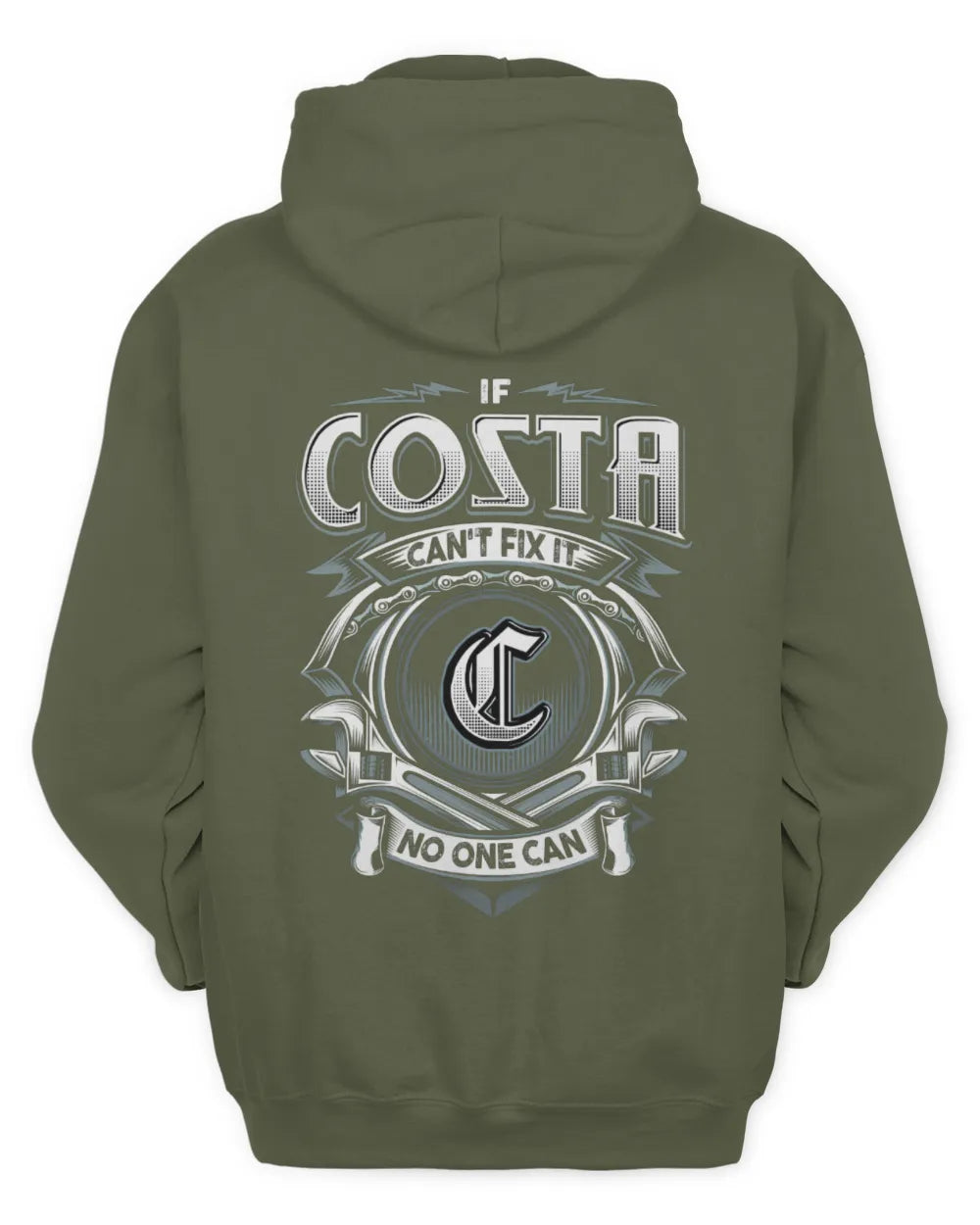 COSTA AP81-K4-626 - Personalized Ahmed Quote Apparel “If Ahmed Can't Fix It, No One Can” - Unisex Hoodie - Military Green