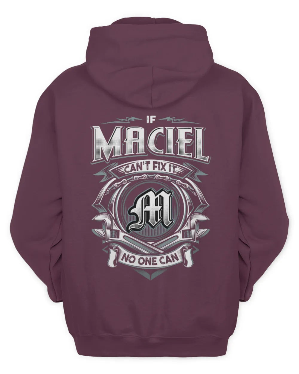 MACIEL AP81-K4-626 - Personalized Ahmed Quote Apparel “If Ahmed Can't Fix It, No One Can” - Unisex Hoodie - Maroon