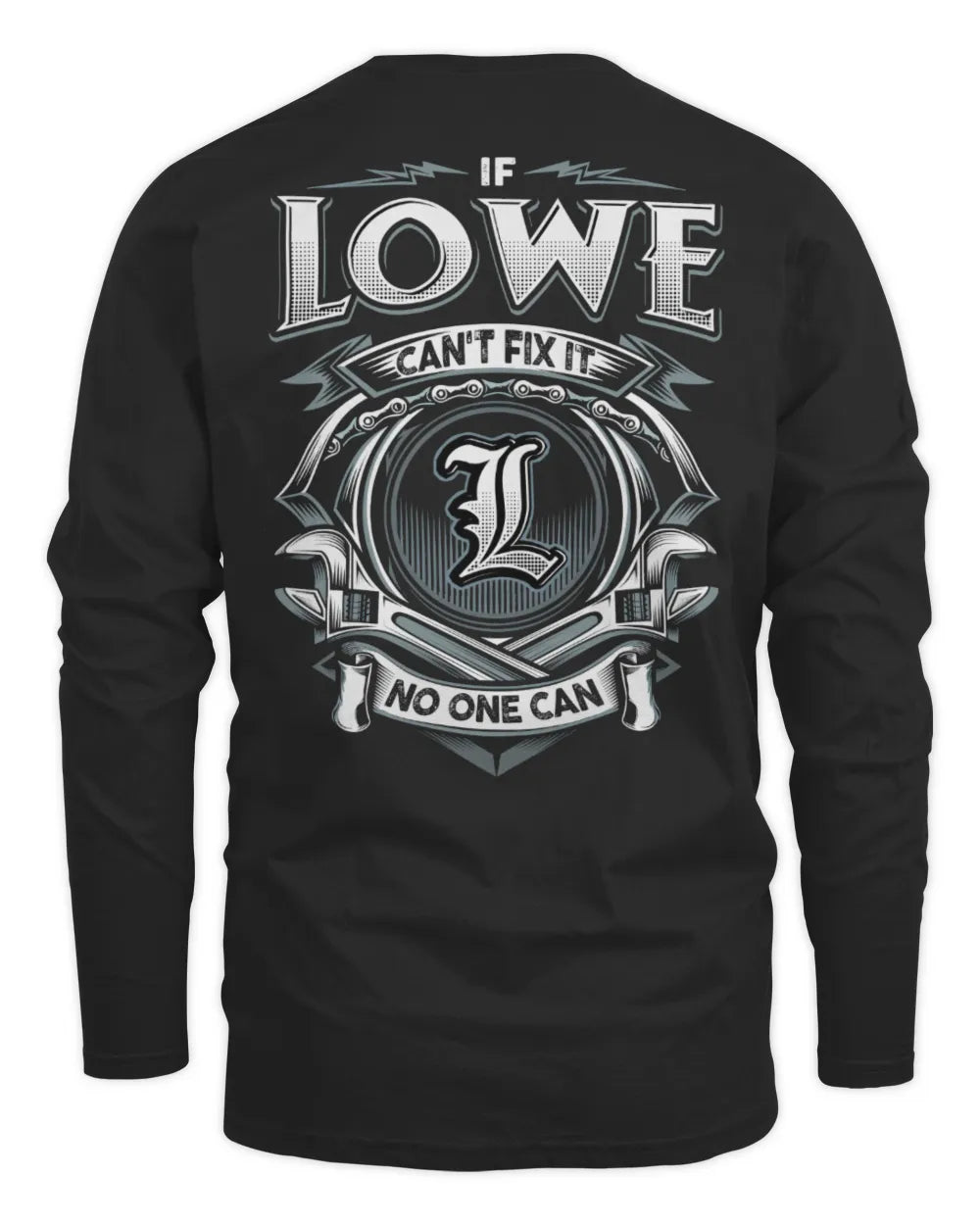 LOWE AP81-K4-626 - Personalized Ahmed Quote Apparel “If Ahmed Can't Fix It, No One Can” - Men's Long Sleeved T-Shirt - Black