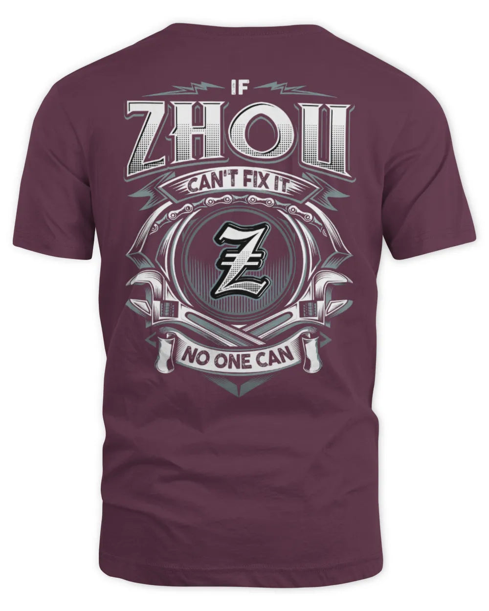 ZHOU AP81-K4-626 - Personalized Ahmed Quote Apparel “If Ahmed Can't Fix It, No One Can” - Unisex Standard T-Shirt - Maroon