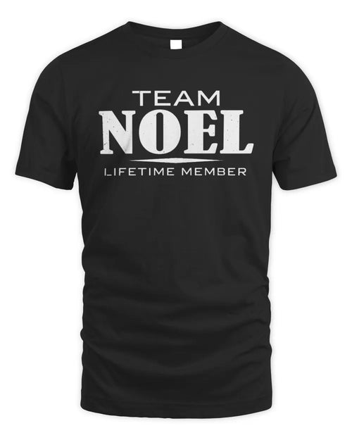 NOEL BL62-K4-128 - Personalized “Team NAME Lifetime Member” - Unisex Standard T-Shirt - Black