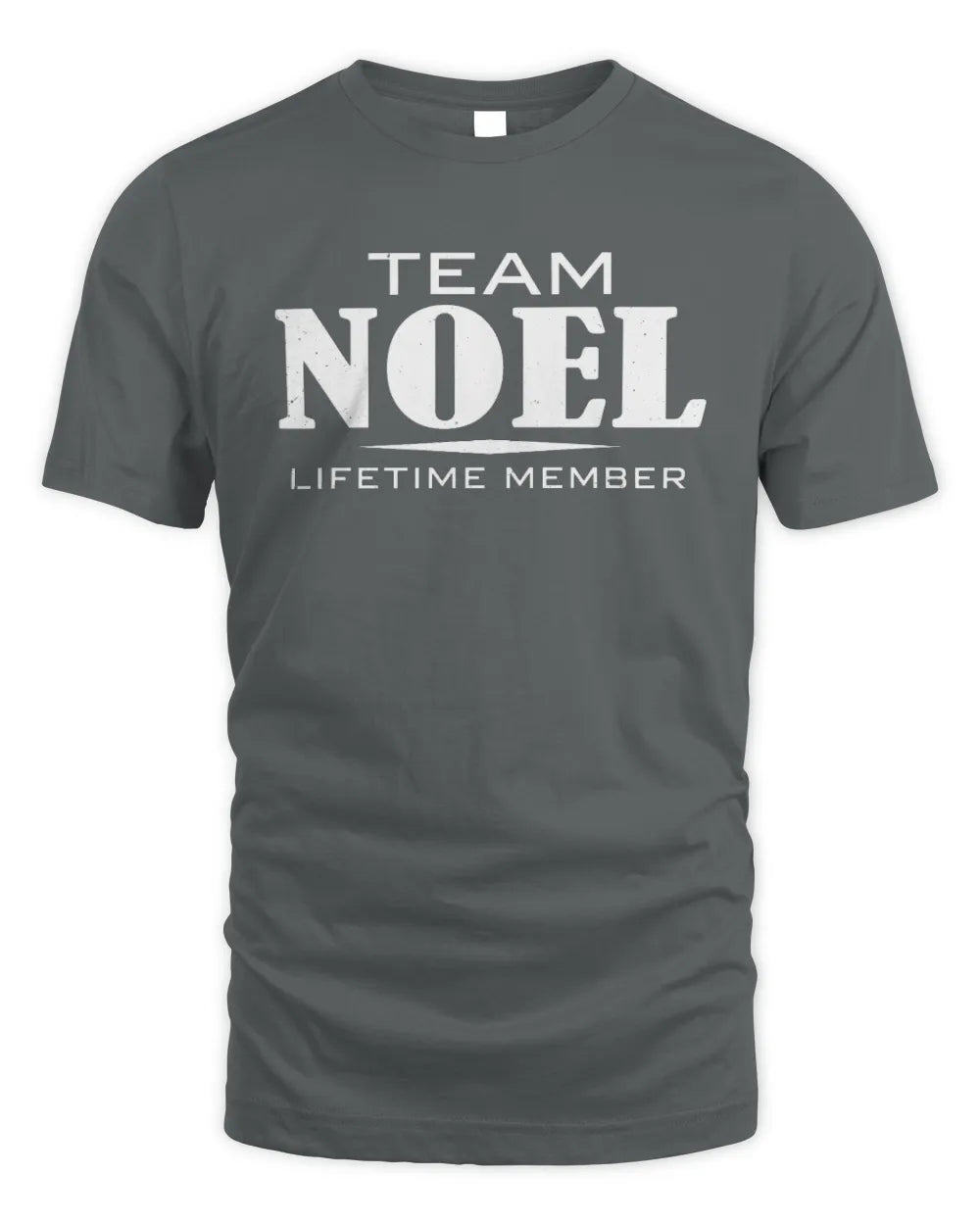NOEL BL62-K4-128 - Personalized “Team NAME Lifetime Member” - Unisex Standard T-Shirt - Charcoal
