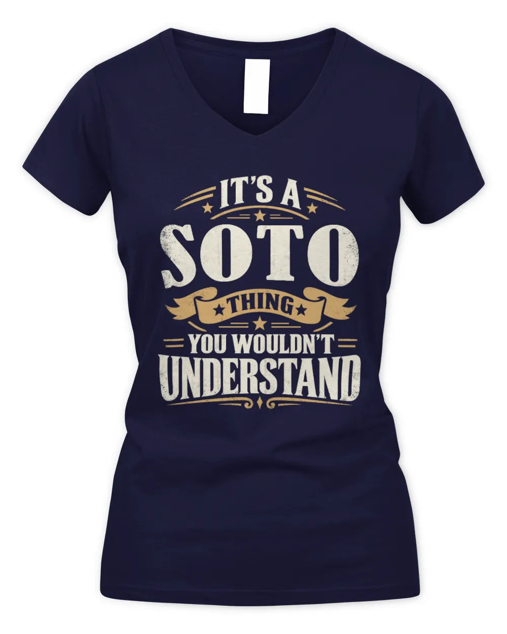 SOTO P08 TH51 - Personalized “It’s a/an [NAME] Thing – You Wouldn’t Understand” Shirt - Women's V-Neck T-Shirt - Navy
