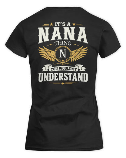 NANA KT06-M008 It’s a [NAME] Thing – You Wouldn’t Understand | Personalized Vintage T-Shirt - Women's Standard T-Shirt - Black