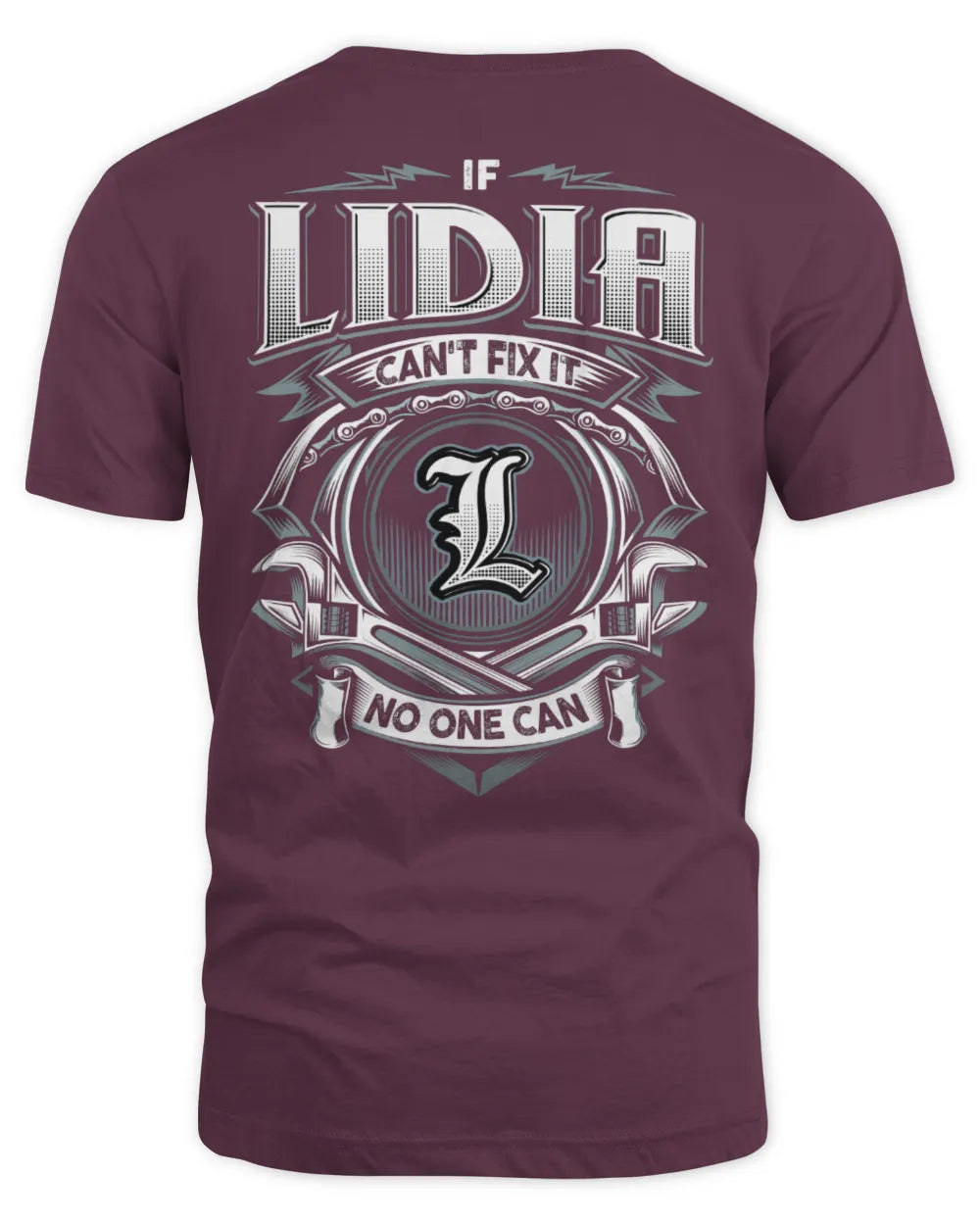 LIDIA AP81-K4-626 - Personalized Ahmed Quote Apparel “If Ahmed Can't Fix It, No One Can” - Unisex Standard T-Shirt - Maroon
