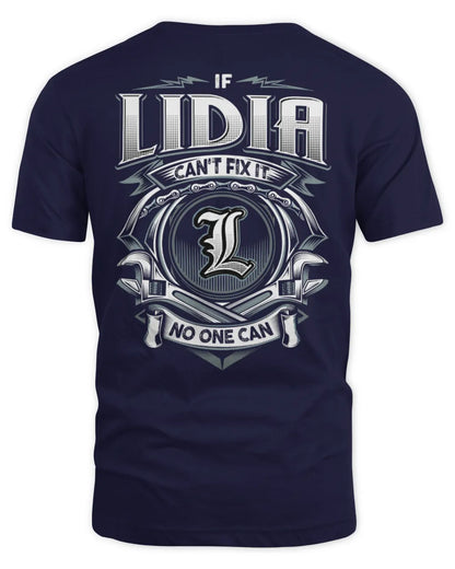 LIDIA AP81-K4-626 - Personalized Ahmed Quote Apparel “If Ahmed Can't Fix It, No One Can” - Unisex Standard T-Shirt - Navy