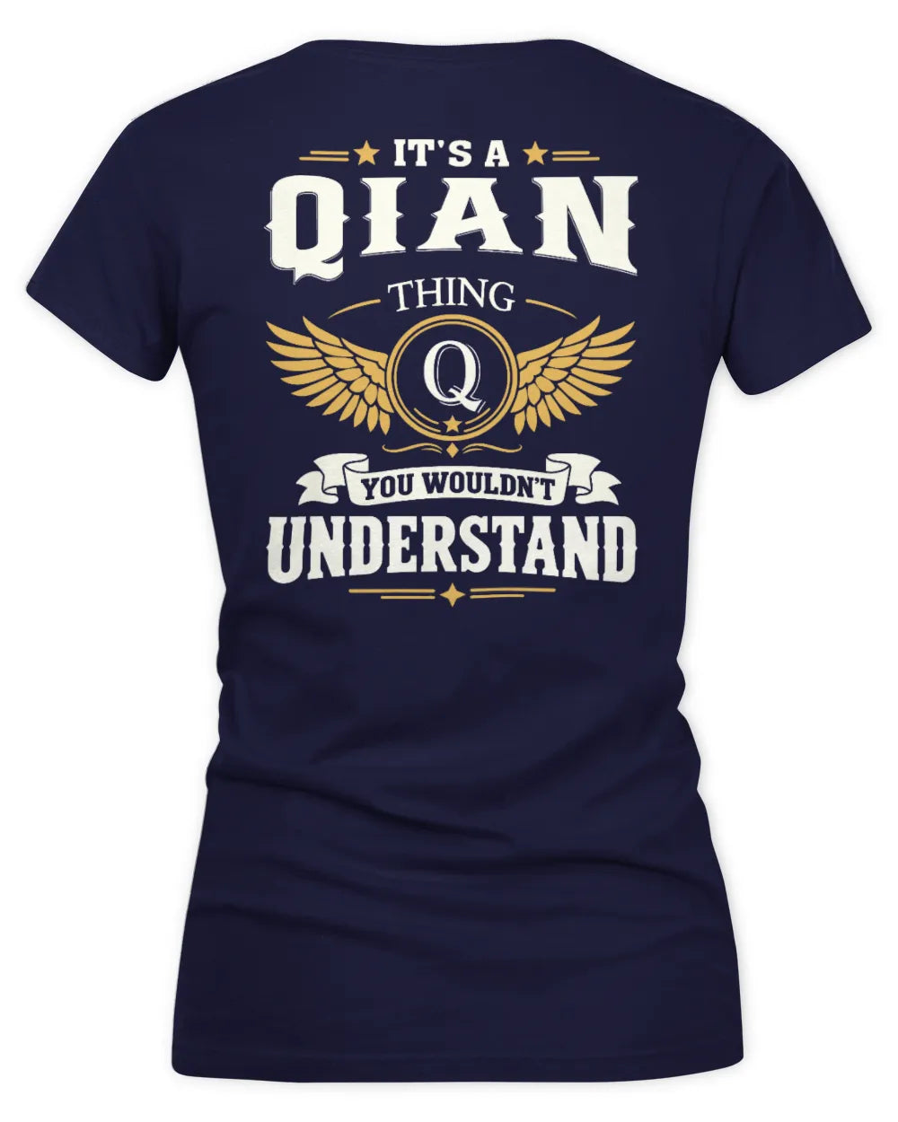 QIAN KT06-M008 It’s a [NAME] Thing – You Wouldn’t Understand | Personalized Vintage T-Shirt - Women's V-Neck T-Shirt - Navy