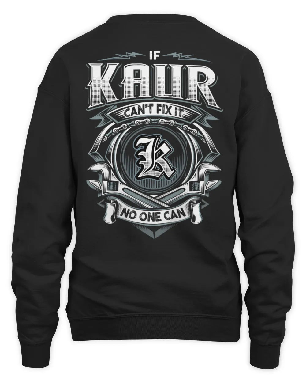 KAUR AP81-K4-626 - Personalized Ahmed Quote Apparel “If Ahmed Can't Fix It, No One Can” - Unisex Sweatshirt - Black