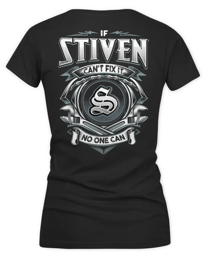 STIVEN AP81-K4-626 - Personalized Ahmed Quote Apparel “If Ahmed Can't Fix It, No One Can” - Women's V-Neck T-Shirt - Black