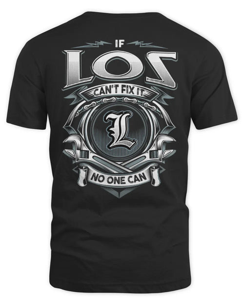 LOS AP81-K4-626 - Personalized Ahmed Quote Apparel “If Ahmed Can't Fix It, No One Can” - Unisex Standard T-Shirt - Black