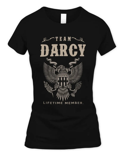 DARCY TP06-K82 – Personalized Classic Style Apparel “Team NAME Lifetime Member” - Women's Standard T-Shirt - Black
