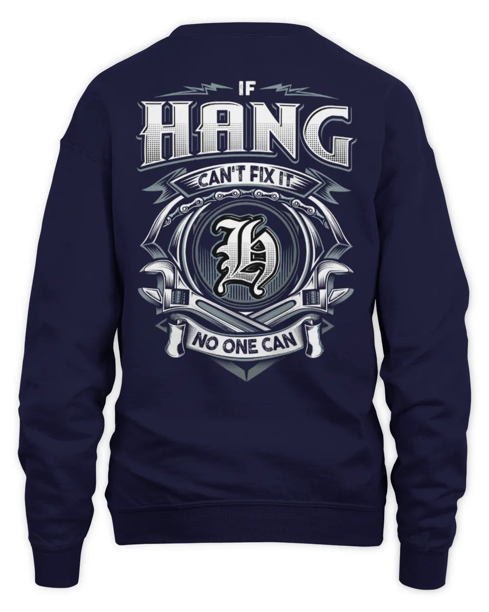 HANG AP81-K4-626 - Personalized Ahmed Quote Apparel “If Ahmed Can't Fix It, No One Can” - Unisex Sweatshirt - Navy