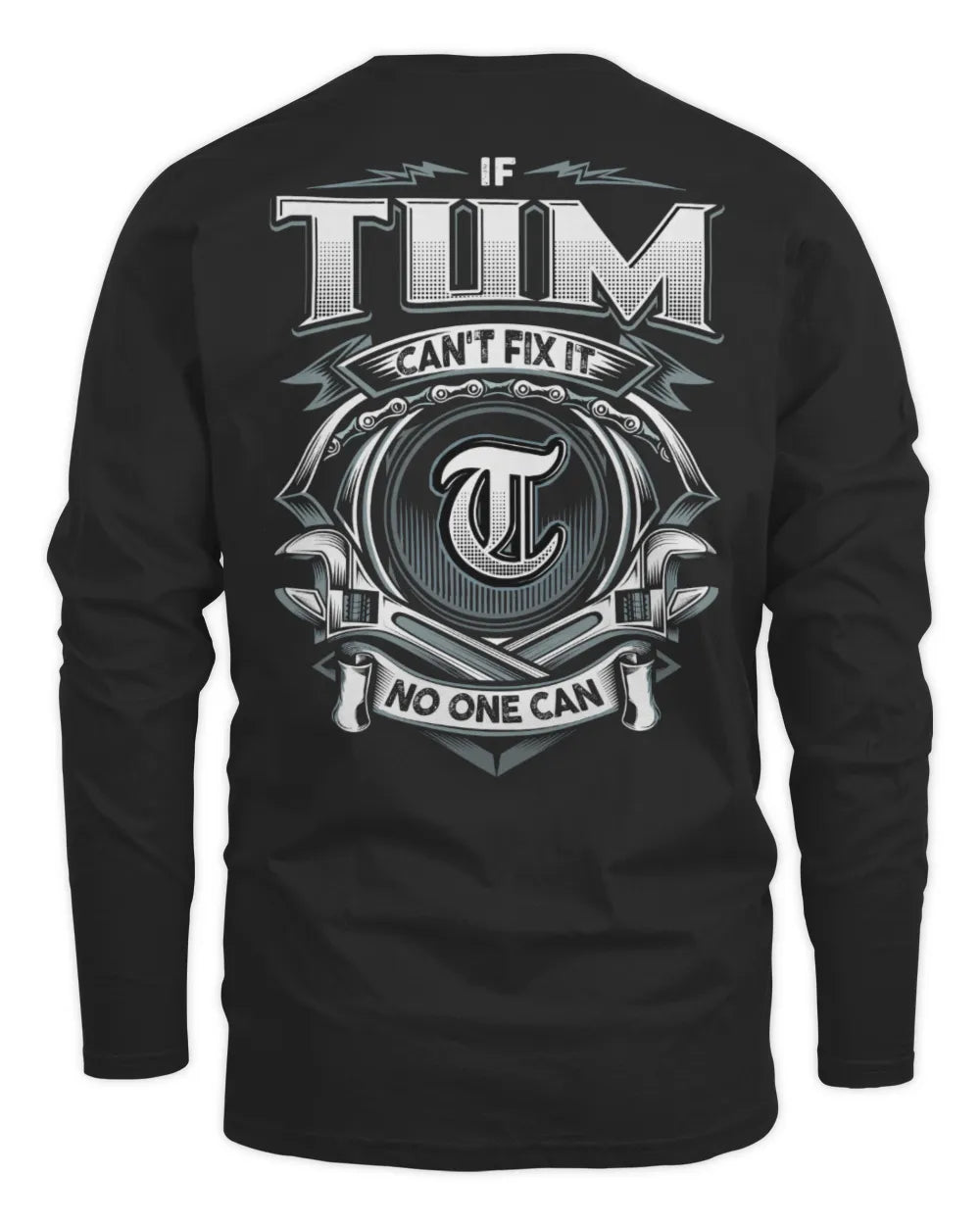 TUM AP81-K4-626 - Personalized Ahmed Quote Apparel “If Ahmed Can't Fix It, No One Can” - Men's Long Sleeved T-Shirt - Black