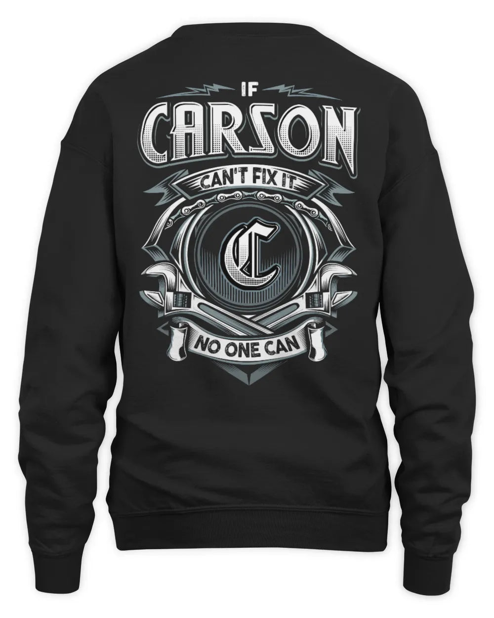 CARSON AP81-K4-626 - Personalized Ahmed Quote Apparel “If Ahmed Can't Fix It, No One Can” - Unisex Sweatshirt - Black