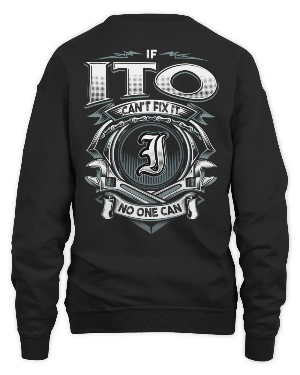 ITO AP81-K4-626 - Personalized Ahmed Quote Apparel “If Ahmed Can't Fix It, No One Can” - Unisex Sweatshirt - Black