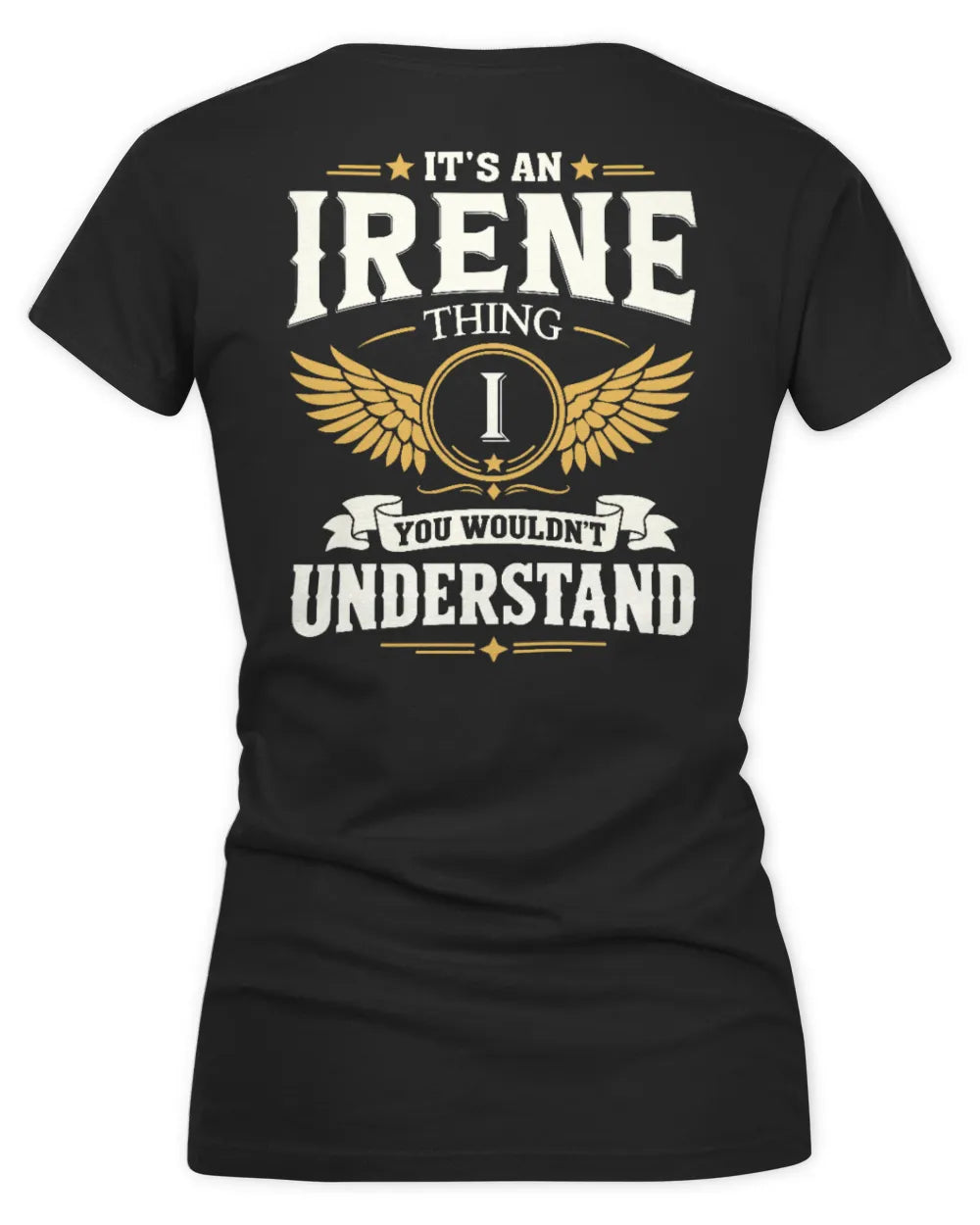 IRENE KT06-M008 It’s a [NAME] Thing – You Wouldn’t Understand | Personalized Vintage T-Shirt - Women's V-Neck T-Shirt - Black