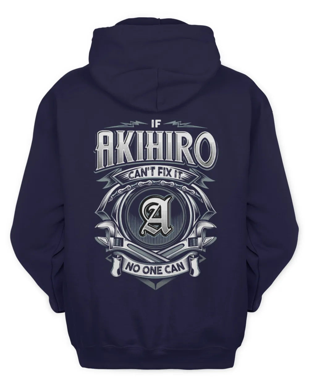 AKIHIRO AP81-K4-626 - Personalized Ahmed Quote Apparel “If Ahmed Can't Fix It, No One Can” - Unisex Hoodie - Navy