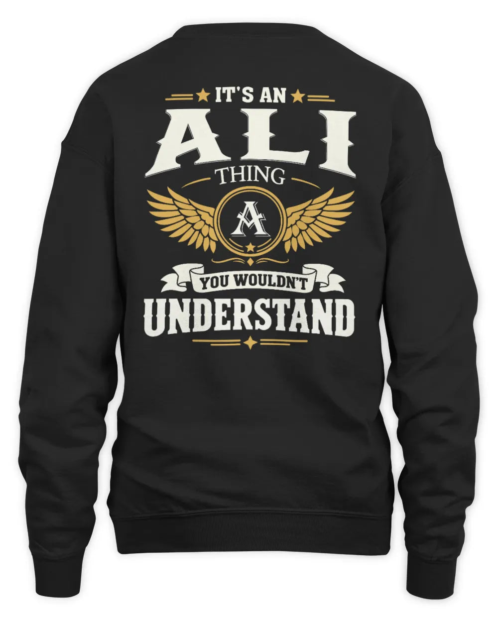 ALI KT06-M008 It’s a [NAME] Thing – You Wouldn’t Understand | Personalized Vintage T-Shirt - Unisex Sweatshirt - Black