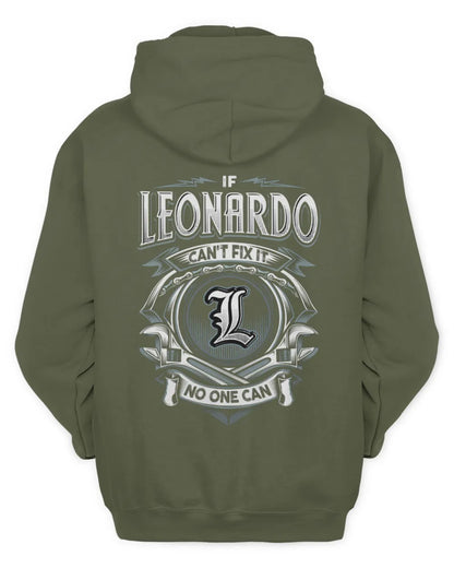 LEONARDO AP81-K4-626 - Personalized Ahmed Quote Apparel “If Ahmed Can't Fix It, No One Can” - Unisex Hoodie - Military Green