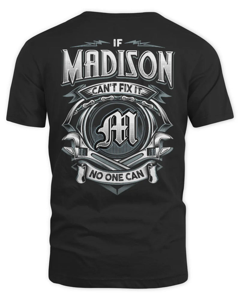 MADISON AP81-K4-626 - Personalized Ahmed Quote Apparel “If Ahmed Can't Fix It, No One Can” - Unisex Standard T-Shirt - Black