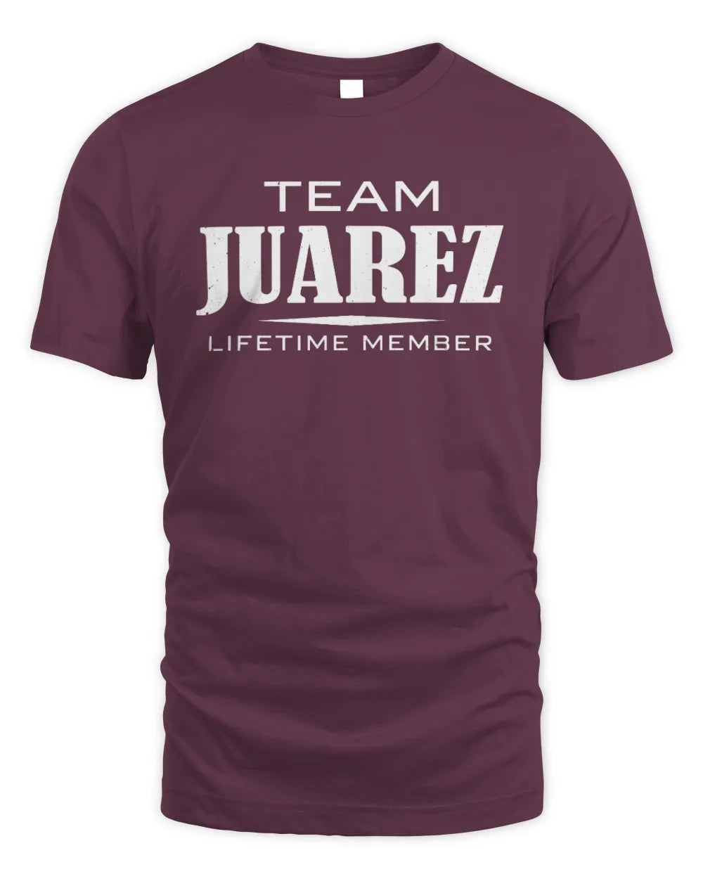 JUAREZ BL62-K4-128 - Personalized “Team NAME Lifetime Member” - Unisex Standard T-Shirt - Maroon