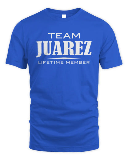 JUAREZ BL62-K4-128 - Personalized “Team NAME Lifetime Member” - Unisex Standard T-Shirt - Royal