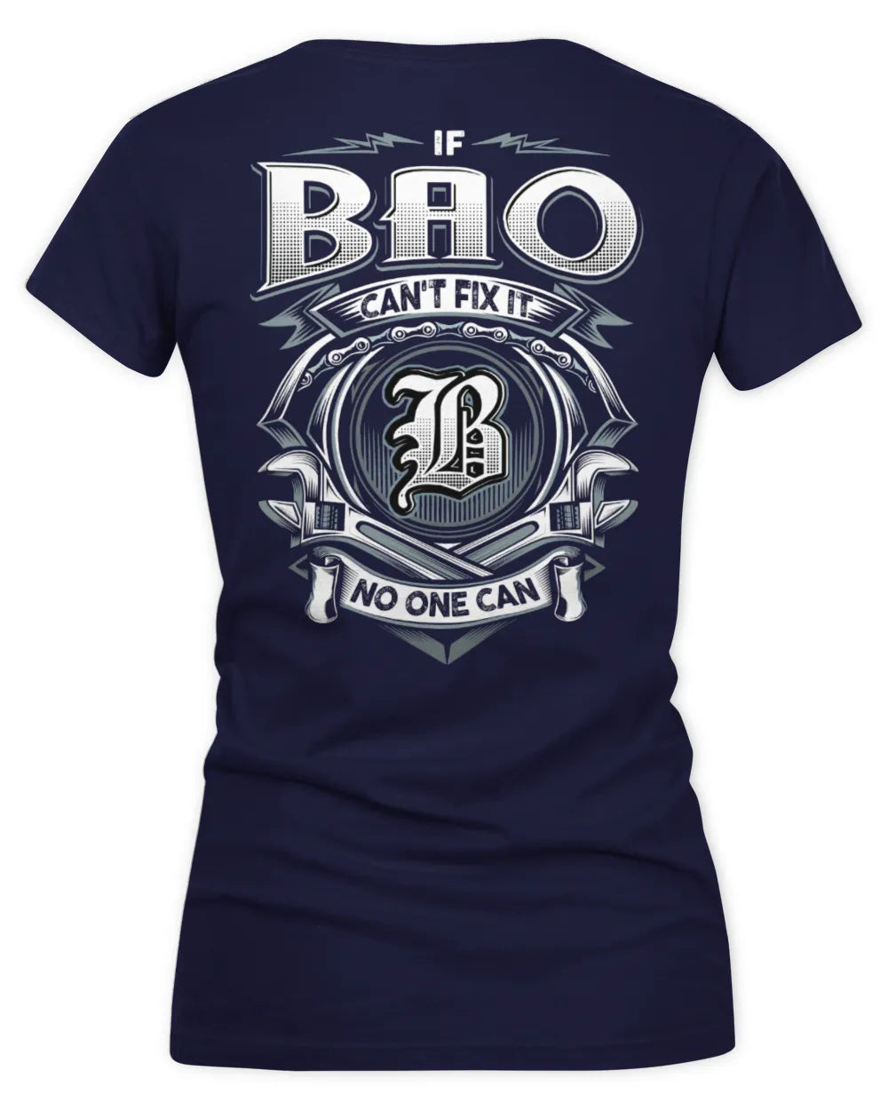 BAO AP81-K4-626 - Personalized Ahmed Quote Apparel “If Ahmed Can't Fix It, No One Can” - Women's V-Neck T-Shirt - Navy