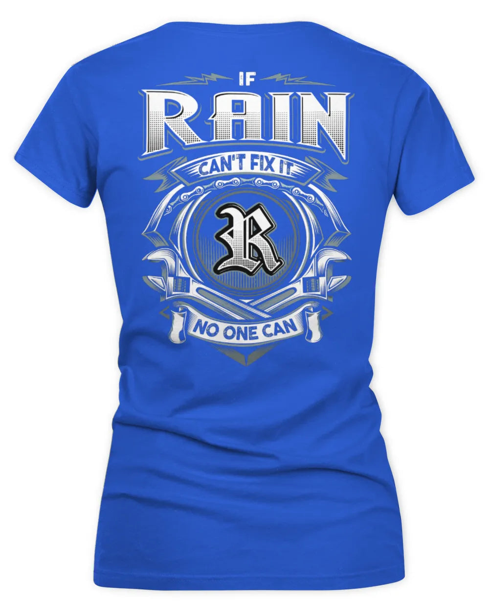 RAIN AP81-K4-626 - Personalized Ahmed Quote Apparel “If Ahmed Can't Fix It, No One Can” - Women's V-Neck T-Shirt - Royal