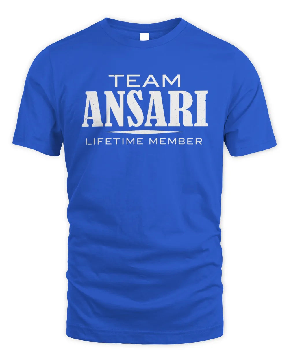 ANSARI BL62-K4-128 - Personalized “Team NAME Lifetime Member” - Unisex Standard T-Shirt - Royal