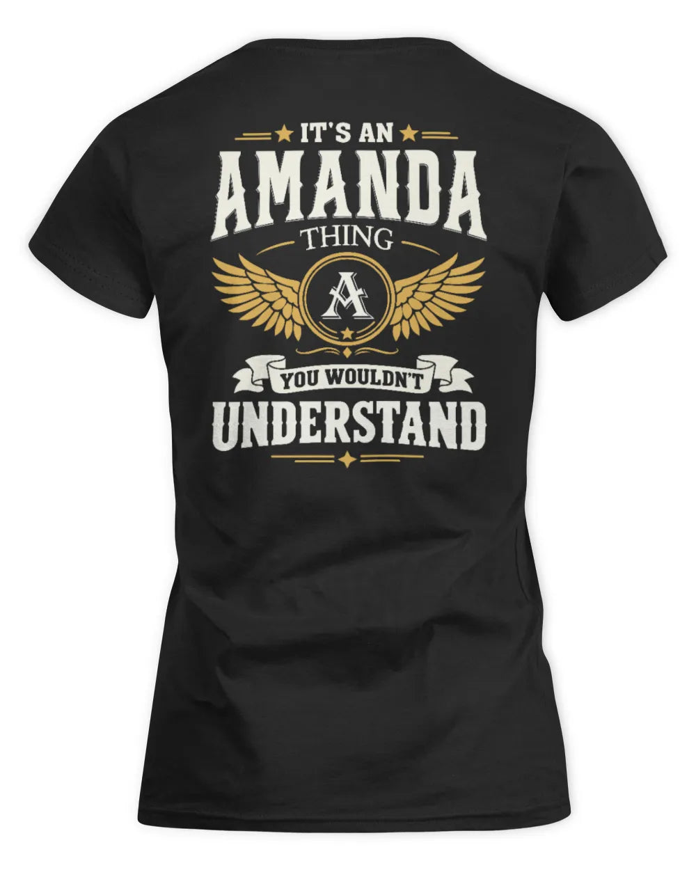 AMANDA KT06-M008 It’s a [NAME] Thing – You Wouldn’t Understand | Personalized Vintage T-Shirt - Women's Standard T-Shirt - Black