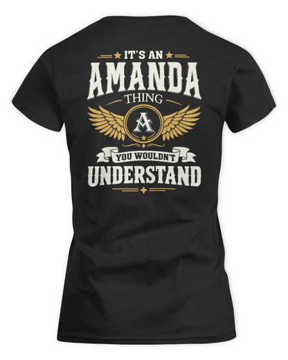 AMANDA KT06-M008 It’s a [NAME] Thing – You Wouldn’t Understand | Personalized Vintage T-Shirt - Women's Standard T-Shirt - Black