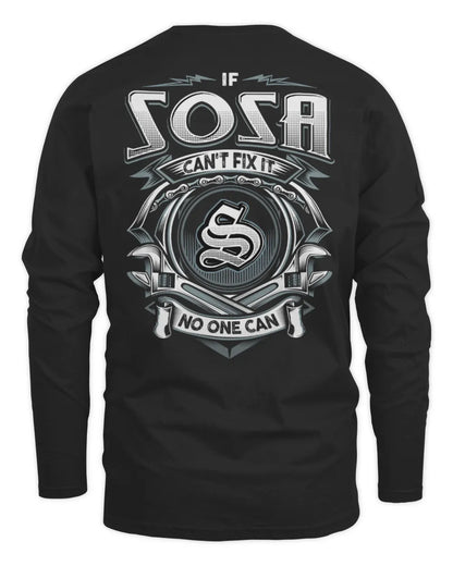 SOSA AP81-K4-626 - Personalized Ahmed Quote Apparel “If Ahmed Can't Fix It, No One Can” - Men's Long Sleeved T-Shirt - Black