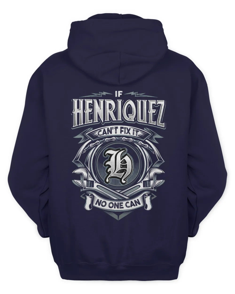 HENRIQUEZ AP81-K4-626 - Personalized Ahmed Quote Apparel “If Ahmed Can't Fix It, No One Can” - Unisex Hoodie - Navy