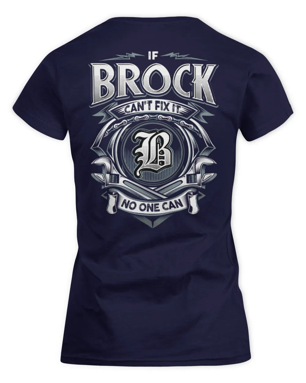 BROCK AP81-K4-626 - Personalized Ahmed Quote Apparel “If Ahmed Can't Fix It, No One Can” - Women's Standard T-Shirt - Navy