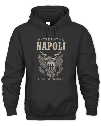 NAPOLI TP06-K82 – Personalized Classic Style Apparel “Team NAME Lifetime Member” - Unisex Hoodie - Black