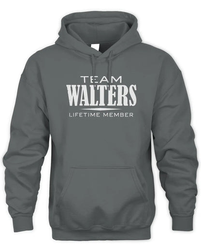 WALTERS BL62-K4-128 - Personalized “Team NAME Lifetime Member” - Unisex Hoodie - Charcoal