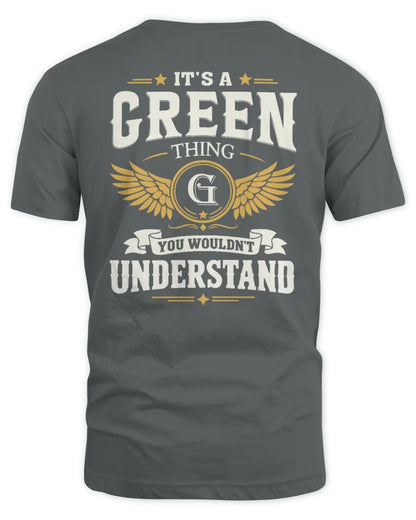 GREEN KT06-M008 It’s a [NAME] Thing – You Wouldn’t Understand | Personalized Vintage T-Shirt - Unisex Standard T-Shirt - Charcoal